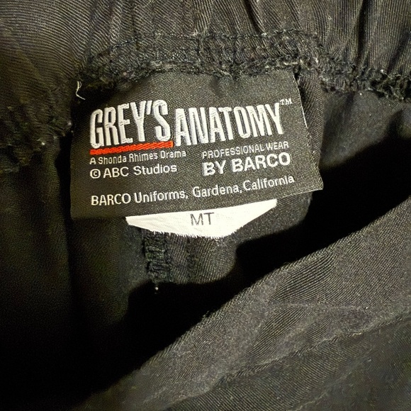 Grey's Anatomy by Barco Black Scrubs Bottoms - Picture 3 of 3